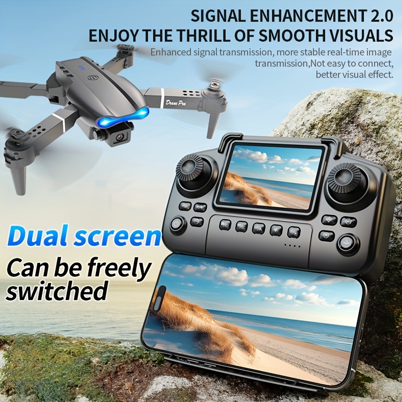 E99 PRO MAX: 듀얼 HD 카메라, 화면이 있는 - Drone Kit Octocopter 리뷰 및 가격